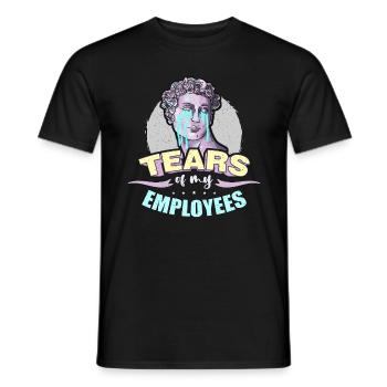 Project Management Tears Of My Employees Manager - Men's T-Shirt - black - Front - AI Model Male 178 light (178cm)