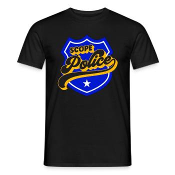Project Management Scope Police Loves Team Manager - Men's T-Shirt - black - Front - AI Model Male 178 light (178cm)