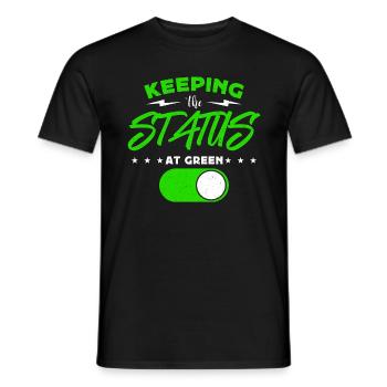 Project Management Keeping The Status At Manager - Men's T-Shirt - black - Front - AI Model Male 178 light (178cm)