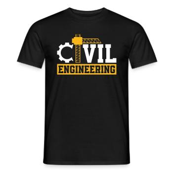 Civil Engineering Construction Building Engineers - Männer T-Shirt - Schwarz - Vorne - AI Model Male 178 light (178cm)