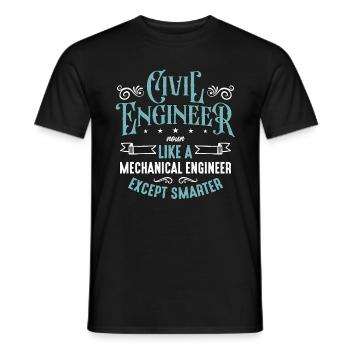 Civil Engineer Noun Like A Mechanical Construction - Männer T-Shirt - Schwarz - Vorne - AI Model Male 178 light (178cm)