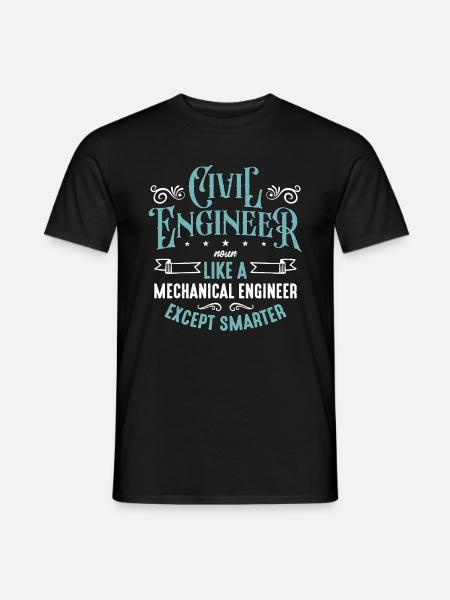 Civil Engineer Noun Like A Mechanical Construction - T-shirt herr - svart