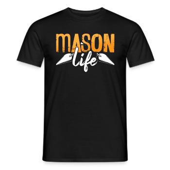 Concrete Finisher Mason Life Masonry Concreter - Männer T-Shirt - Schwarz - Vorne - AI Model Male 178 light (178cm)