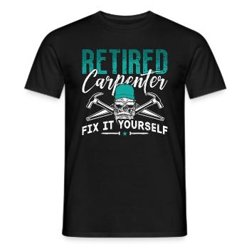 Charpentier Charpentier à la retraite Réparez-le Travail du bois - T-shirt homme - noir - Devant - AI Model Male 178 light (178cm)
