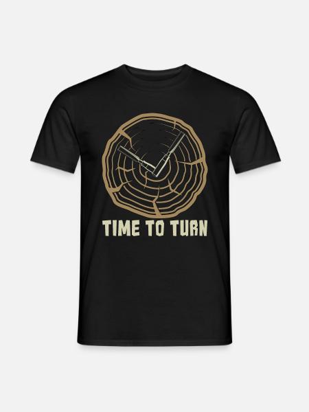 Le tournage sur bois est temps de tourner Artisanat tourneur sur bois - T-shirt homme - noir
