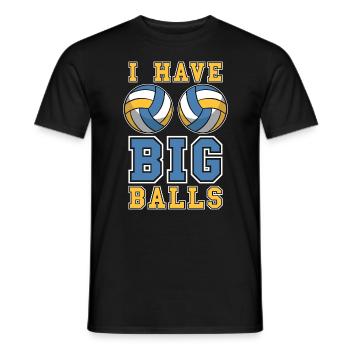 Volleyball de plage J’ai de gros ballons Entraîneur de volleyball - T-shirt homme - noir - Devant - AI Model Male 178 light (178cm)