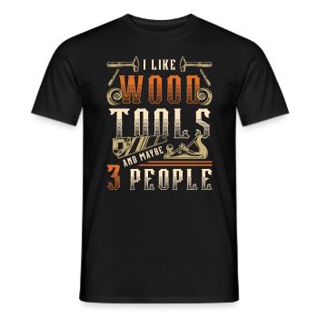 Wood Carving I Like Wood Tools And Woodworking - Männer T-Shirt - Schwarz - Vorne - AI Model Male 178 light (178cm)