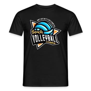 Beach Volleyball Don't Just Say It's Beach Holiday - Men's T-Shirt - black - Front - AI Model Male 178 light (178cm)