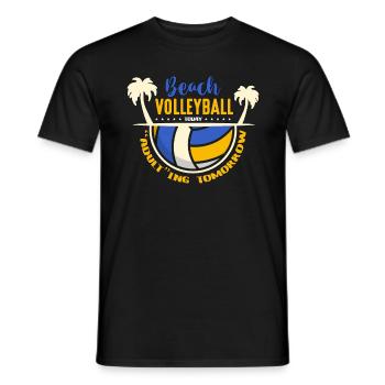 Beach Volleyball Today Adult Ing Volleyballer - Men's T-Shirt - black - Front - AI Model Male 178 light (178cm)