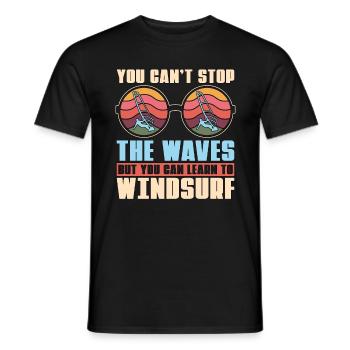 Planche à voile Vous ne pouvez pas arrêter les vagues Surfboarder - T-shirt homme - noir - Devant - AI Model Male 178 light (178cm)
