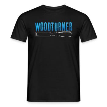 Tournage sur bois Artisanat du menuisier - T-shirt homme - noir - Devant - AI Model Male 178 light (178cm)