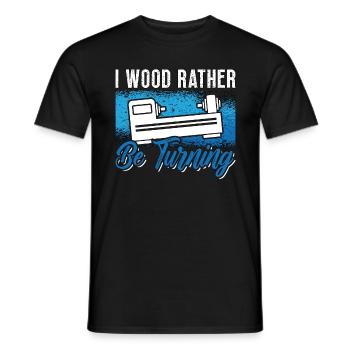 Tournage sur bois I Bois plutôt être tournage artisanat - T-shirt homme - noir - Devant - AI Model Male 178 light (178cm)