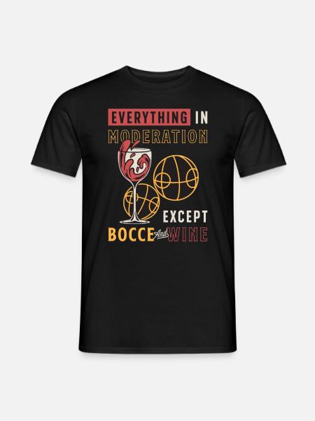 Bocle Tout, Modération Pétanque Boule - T-shirt homme - noir