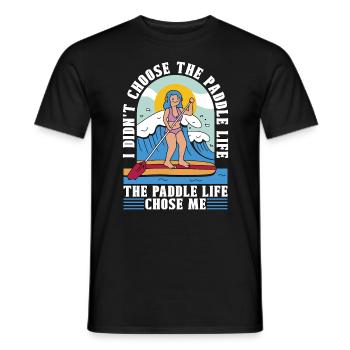 Stand Up Paddle Je n’ai pas choisi le paddleboard - T-shirt homme - noir - Devant - AI Model Male 178 light (178cm)