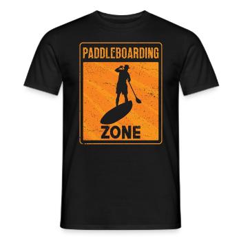 Zone de paddle debout Sports nautiques - T-shirt homme - noir - Devant - AI Model Male 178 light (178cm)