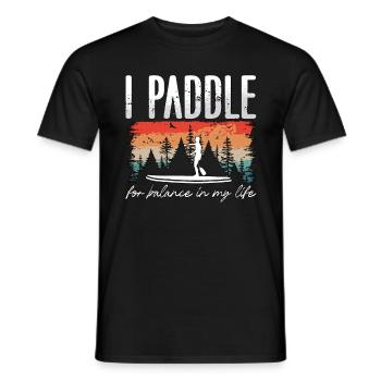 Stand Up Paddle I Paddle For Balance Water Sport - Männer T-Shirt - Schwarz - Vorne - AI Model Male 178 light (178cm)