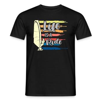 La vie de planche à voile est un sport nautique Ride Surfboarder - T-shirt homme - noir - Devant - AI Model Male 178 light (178cm)