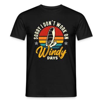 Planche à voile désolé je ne travaille pas sur les sports extrêmes - T-shirt homme - noir - Devant - AI Model Male 178 light (178cm)