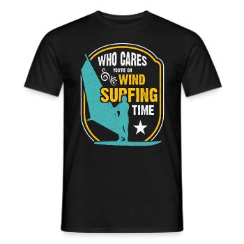 Planche à voile qui se soucie de vous sur les sports extrêmes - T-shirt homme - noir - Devant - AI Model Male 178 light (178cm)