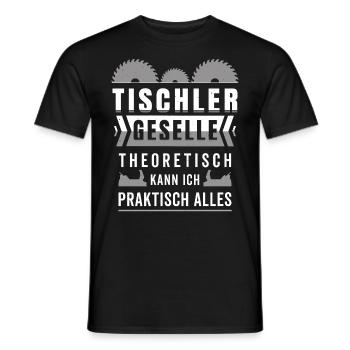 Tischler Geselle lustiger Spruch Handwerk Männer - Männer T-Shirt - Schwarz - Vorne - AI Model Male 178 light (178cm)