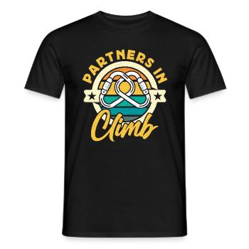 Indoor Climbing Partners In Climb Loves Bouldering - Männer T-Shirt - Schwarz - Vorne - AI Model Male 178 light (178cm)