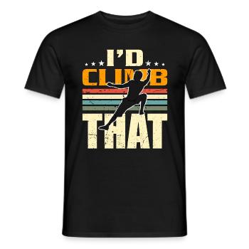 Indoor Climbing I'd Climb That Bouldering Climber - Männer T-Shirt - Schwarz - Vorne - AI Model Male 178 light (178cm)