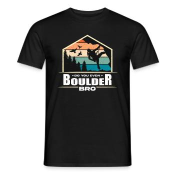 Indoor Climbing Do You Even Boulder Bro Bouldering - Männer T-Shirt - Schwarz - Vorne - AI Model Male 178 light (178cm)