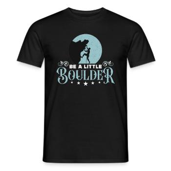 Escalade en salle Soyez un petit alpiniste de rocher - T-shirt homme - noir - Devant - AI Model Male 178 light (178cm)