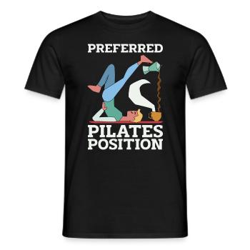 Pilates Preferred Pilates Position Meditation - Men's T-Shirt - black - Front - AI Model Male 178 light (178cm)