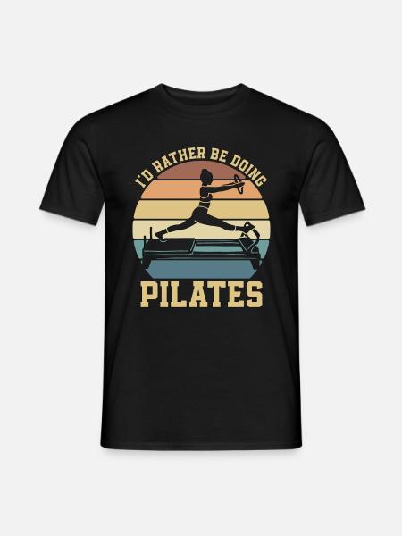 Pilates I'd Rather Be Doing Pilates Meditation - Men's T-Shirt - black