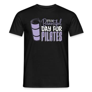 Pilates It's A Beautiful Day For Pilates Reformer - Männer T-Shirt - Schwarz - Vorne - AI Model Male 178 light (178cm)