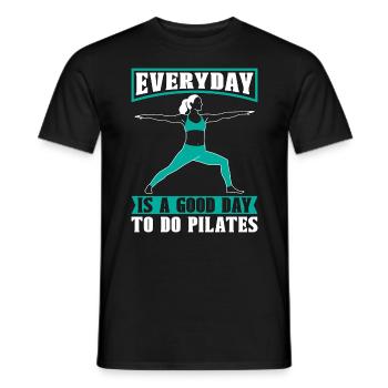 Pilates Everyday Is A Good Day To Do Meditation - Men's T-Shirt - black - Front - AI Model Male 178 light (178cm)