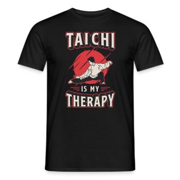 Tai Chi Is My Therapy Martial Arts Meditation - Men's T-Shirt - black - Front - AI Model Male 178 light (178cm)