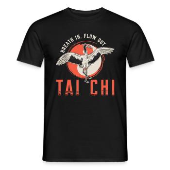 Tai Chi Breath In Flow Out Taichi Meditation Taiji - Männer T-Shirt - Schwarz - Vorne - AI Model Male 178 light (178cm)