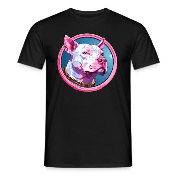 Pitbull Rose - Männer T-Shirt - Schwarz - Vorne - AI Model Male 178 light (178cm)