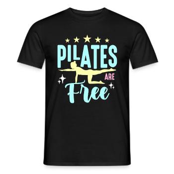 Pilates Are Free Reformer Pilates Class Training - Männer T-Shirt - Schwarz - Vorne - AI Model Male 178 light (178cm)