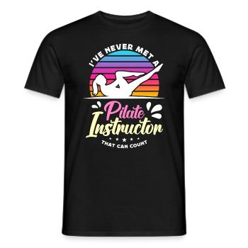 Pilates I've Never Met A Pilates Coach Meditation - Men's T-Shirt - black - Front - AI Model Male 178 light (178cm)