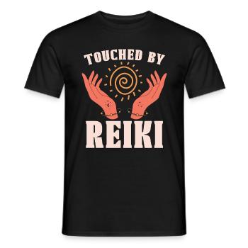 Reiki Touch By Reiki Energy Healing Meditation - Men's T-Shirt - black - Front - AI Model Male 178 light (178cm)