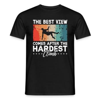 Indoor Climbing The Best View Comes After Climbing - Men's T-Shirt - black - Front - AI Model Male 178 light (178cm)