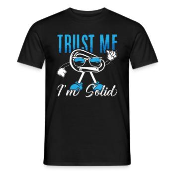 Rock Climbing Trust Me I'm Solid Mountaineering - Männer T-Shirt - Schwarz - Vorne - AI Model Male 178 light (178cm)