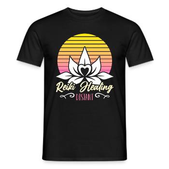 Reiki Healing Distant Energy Healing Meditation - Men's T-Shirt - black - Front - AI Model Male 178 light (178cm)