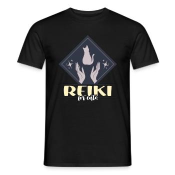 Reiki For Cats Energy Healing Reiki Treatment - Men's T-Shirt - black - Front - AI Model Male 178 light (178cm)