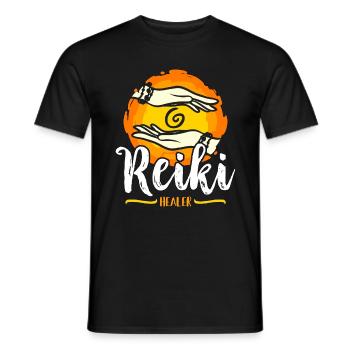 Reiki Healer Meditation Energy Healing Spiritual - Men's T-Shirt - black - Front - AI Model Male 178 light (178cm)
