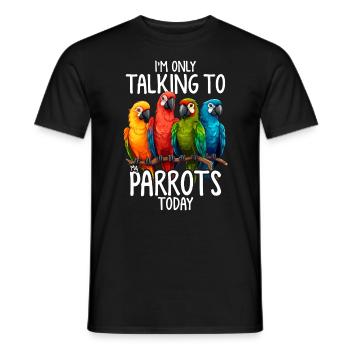 Parrot Talking Funny Parrot Bird Enthusiast - Men's T-Shirt - black - Front - AI Model Male 178 light (178cm)