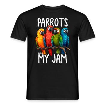 Lustiger Papagei Vögel Papagei Sittich Vogel Papagei - Männer T-Shirt - Schwarz - Vorne - AI Model Male 178 light (178cm)