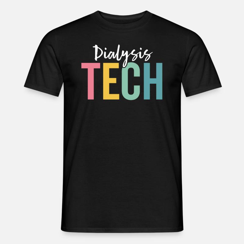Krankenschwester für Dialyse-Tech-Hämodialyse-Nephrologie - Männer T-Shirt - Schwarz