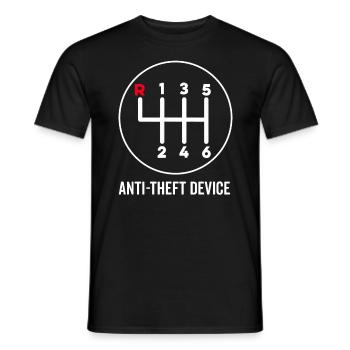 Anti Theft Device Manual Shift Speed Stick Shift - Men's T-Shirt - black - Front - AI Model Male 178 light (178cm)