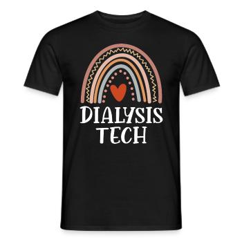 Dialysis Tech Care Tech Dialysis Technician Funny - Men's T-Shirt - black - Front - AI Model Male 178 light (178cm)