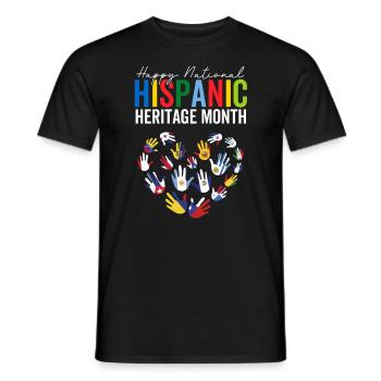 Nationaler Monat des hispanischen Kulturerbes Hispana Herz - Männer T-Shirt - Schwarz - Vorne - AI Model Male 178 light (178cm)