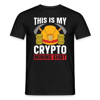 Cryptocurrency This Is My Crypto Mining Investment - Männer T-Shirt - Schwarz - Vorne - AI Model Male 178 light (178cm)